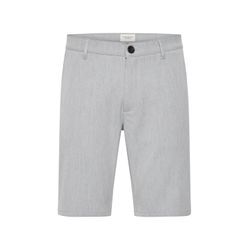 Chinoshorts SOLID "Chinoshorts SDFrederic", Herren, Gr. L, N-Gr, grau (lig grau m), Obermaterial: 62% Polyester PES. 33% Viskose LENZING ECOVERO CV LenzEcov. 5% Elasthan EL., casual, slim fit kniefrei, Hosen