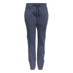 Chinohose PULZ JEANS "Chinohose PZRosita" Gr. 34, N-Gr, blau (vintage indigo), Damen, Obermaterial: 65% Baumwolle CO. 33% Polyester PES. 2% Elasthan EL., Hosen