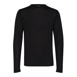 Strickpullover CASUAL FRIDAY "Strickpullover CFKent", Herren, Gr. L, schwarz, Obermaterial: 50% Wolle WO. 50% Polyacryl PAN., unifarben, casual, normal, Rundhals, Pullover