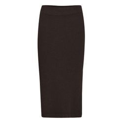 Bleistiftrock PULZ JEANS "Bleistiftrock PZSARA Pencil Skirt", Damen, Gr. XS, braun (espresso), Obermaterial: 80% Viskose LENZING ECOVERO CV LenzEcov. 20% Polyester PES., Basic, körpernah normal, Röcke