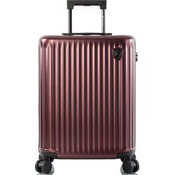 Hartschalen-Trolley HEYS "Smart Luggage, 53 cm, Burgund", Gr. B/H/T: 39cm x 53cm x 23cm 42 l, rot (burgundy), Polycarbonat, elegant, Koffer, Heys x Joachim Llambi Handgepäck Smart Gepäck mit App-Funktion