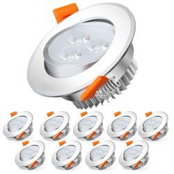 Tolletour - 10X 3W Warmweiß led Einbaustrahler Deckenstrahler Einbauleuchten Decke led Deckenspots Spots Deckenleuchte Einbauspots Einbauleuchten für