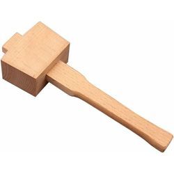 SHINING HOUSE Holzhammer aus Buchenholz mit komfortablem Griff, abgewinkelte Schlagfläche, Holzbearbeitungshammer für Heimwerker, Zimmerei,