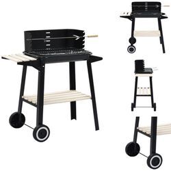 Grills - Living Holzkohlegrill Standgrill mit Rädern - Schwarz