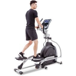 Ellipsentrainer-Ergometer SPIRIT FITNESS "XE 195", schwarz, CrosstrainerB:55cm H:163,5cm L:178,5cm, Schwungmasse ca. 21 kg, 20 Widerstandsstufen, B:55cm H:163,5cm L:178,5cm