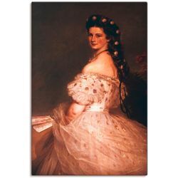 Wandbild ARTLAND "Kaiserin Elisabeth von Österreich, 1865" Bilder Gr. B/H: 40cm x 60cm, Leinwandbild Menschen Hochformat,, pink als Leinwandbild, Poster in verschied. Größen