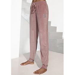 Nickihose VIVANCE Gr. 32/34, N-Gr, rosa (altrosa), Damen, Nicki, Obermaterial: 100% Polyester, Hosen, mit Glitzerdruck