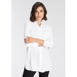 Longbluse OTTO PRODUCTS Gr. 40, weiß, Damen, Web, Obermaterial: 100% Viskose (LENZING ECOVERO), Blusen