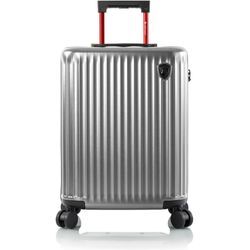 Hartschalen-Trolley HEYS "Smart Luggage silber, 53 cm", Gr. B/H/T: 39cm x 53cm x 23cm 42 l, silber, Polycarbonat, elegant, Koffer, Heys x Joachim Llambi Handgepäck Smart Gepäck mit App-Funktion