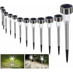 Tigrezy - 12 stücke solar rasen licht garten hof boden stecker licht regendicht led gras kleine röhre licht garten villa nacht licht