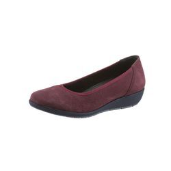 Ballerina CLASSIC Gr. 37, rot (bordeaux), Damen, Nubukleder, Schuhe