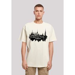 T-Shirt F4NT4STIC "Cities Collection - Hamburg skyline", Herren, Gr. 4XL, beige (sand), Obermaterial: 100% Baumwolle, casual, oversize, Rundhals, Shirts, Print