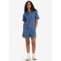 Overall LEVI'S "SS HERITAGE ROMPER" Gr. M (38), N-Gr, blau (playday jumpsuit), Damen, Denim/Jeans, Obermaterial: 100% Baumwolle, Overalls