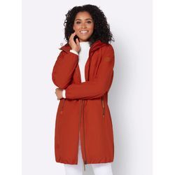 Kurzmantel CASUAL LOOKS Gr. 25, rot (rostrot), Damen, 100% Polyester, Bündchen:5% Elasthan, 95% Polyester, Mäntel