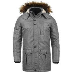 Wintermantel SOLID "Winterjacke SDOctavus", Herren, Gr. S, grau (grau mel), Obermaterial: 100% Polyester PES., casual, normal, Mäntel