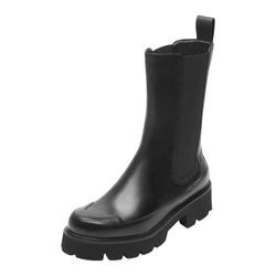 Stiefel ILSE JACOBSEN "MILEY7002", Damen, Gr. 36, schwarz, Obermaterial: 90% Rindsleder, 10% Elastik; Futter: 100% Polyester; Decksohle: PU; Laufsohle: 100% EVA, Basic, Schuhe, Bequeme Lederstiefel, Elastikeinstieg, wetterfeste robuste Sohle