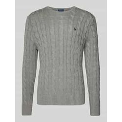 Regular Fit Strickpullover aus reiner Baumwolle Modell 'DRIVER'