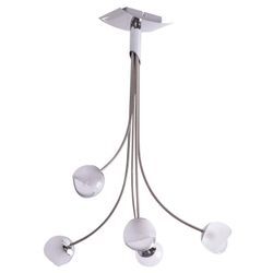 Decken Lampe Wohn Ess Zimmer Beleuchtung Glas Kugel Strahler Flur Leuchte silber Brilliant G07695/15