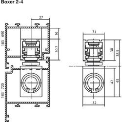 Gleitschiene boxer ism, silber