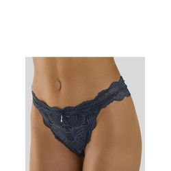 LASCANA Tanga blau Gr. 32/34 für Damen. Figurbetont