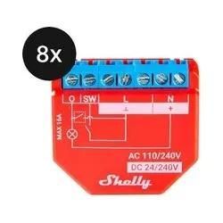 Shelly Plus 1PM 8er-Set - Smart WLAN BT Unterputz Relais