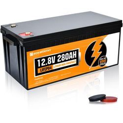 12V 280Ah LiFePO4 Akku mit über 4000+ Mal Tiefzyklen und bms Schutz, perfekter Ersatz für Lithium batterie 200ah 300ah für