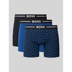 BOSS Trunks mit elastischem Label-Bund im 3er-Pack