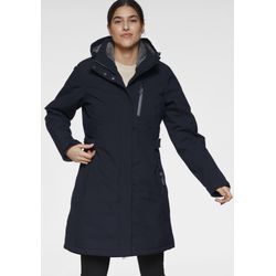 Parka KILLTEC, Damen, Gr. 46, blau (marine), Obermaterial: 100% Polyester. Futter: 100% Polyester, unifarben, sportlich, hoch geschlossener Ausschnitt, Langarm mit verstellbarem Klettverschluss, Jacken