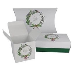 3 BUNTBOX Frohes Fest M Geschenkboxen-Set weiß