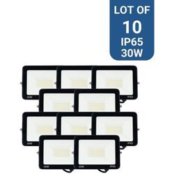 Pack x 10 - LED-Außenstrahler - 30W - 95lm/W - IP65