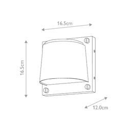 Außenwandleuchte Scout, weiß satin, IP44, 16,5 cm x 16,5 cm