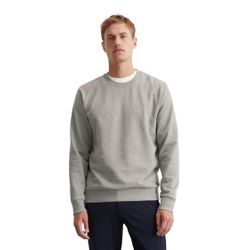 Sweatshirt MARC O'POLO Gr. XXL, grau (mid grau mélange), Herren, Obermaterial: 100% Baumwolle, Sweatshirts, dezente Melange-Design wird durch eine Logo-Stickerei verfeinert