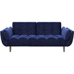 Schlafsofa PLAYBOY "Scarlett", blau (dunkelblau), B:215cm H:81,5cm T:84,5cm, Sofas, Schlafsofa