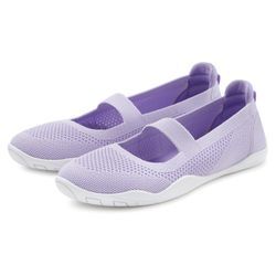 Sneaker Ballerinas LASCANA Gr. 42, lila (flieder), Damen, Obermaterial: 100% Textilmaterial. Futter: 100% Textilmaterial. Decksohle: 100% Textilmaterial. Laufsohle: 100% Synthetik, unifarben, Schuhe, Freizeitschuh, Slipper, Halbschuh, Slip On Sneaker superleicht VEGAN