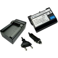 2in1 Set: Li-Ion Akku 2400mAh + Ladegerät kompatibel mit Nikon MB-D11 MB-D12 MB-D14 MB-D15 MB-D17 MB-D18 MB-N10 MB-N11 Batteriegriff - Trade-shop