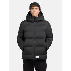 Steppjacke KHUJO "Silas2" Gr. L (52), grau, Herren, Obermaterial: 100% Nylon, Futter: 100% Nylon, Wattierung: 100% Polyester, Jacken, Warme Herren Winterjacke mit großer Kapuze