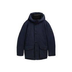 TOM TAILOR Herren Arctic Parka mit abnehmbarer Kapuze, blau, Uni, Gr. XXL