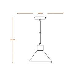 LEDVANCE Hängeleuchte Concrete Wood, Ø 22 cm, Beton, grau