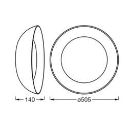 LEDVANCE LED-Deckenleuchte Orbis Alva, schwarz, Metall