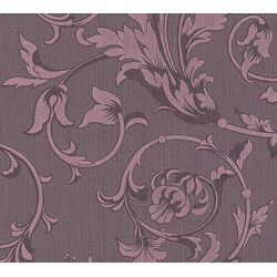 ARCHITECTS PAPER Textiltapete "Tessuto" Blumen-Tapete Floral Tapeten Wohnzimmer Schlafzimmer Küche Flur Design,, lila (violett), B/L: 0,53m x 10,05m, Rollen: