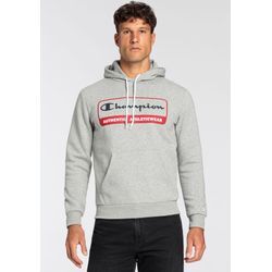 Sweatshirt CHAMPION "Graphic Shop Hooded Sweatshirt" Gr. L (50), grau Herren Sweatshirts