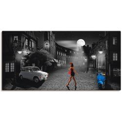 Wandbild ARTLAND "Feierabend in bella Italia", schwarz, B:150cm H:75cm, Bilder, als Alubild, Outdoorbild, Leinwandbild, Poster, Wandaufkleber