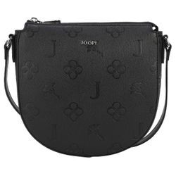 Schultertasche JOOP "flora stampa stella shoulderbag svz", Damen, Gr. B/H/T: 22cm x 21cm x 5,5cm, schwarz, Polyester, bedruckt, Taschen, Handtasche Damen Umhängetasche Tasche Damen