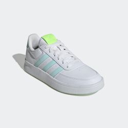 Sneaker ADIDAS SPORTSWEAR "BREAKNET 2.0", Gr. 39, weiß (cloud weiß, halo mint, lucid lemon), Synthetik, sportlich, Schuhe