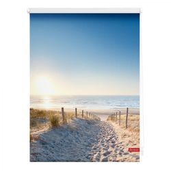 Rollo Klemmfix, ohne Bohren, blickdicht, Ostseestrand - Blau, 100 x 150 cm (B x L)