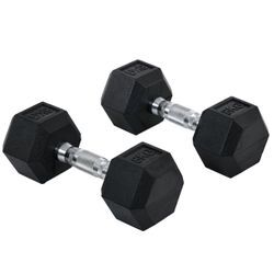 2er-Set Gummi-Hantel Fitness Hantel Kurzhantel für Trainingsraum schwarz 8 KG