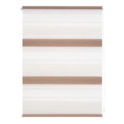 Duo-Rollo Klemmfix, ohne Bohren, Bunt - Creme - Weiß - Braun, 110 x 150 cm (B x L)