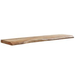 WOHNLING Wandregal Baumkante Akazie Holz Design Schweberegal 120 cm Regal Massiv