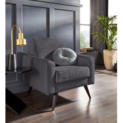 Sessel EXXPO - SOFA FASHION "Samso, Loungesessel mit tollem Sitzkomfort", braun, B:82cm H:87cm T:49cm, Sessel, Einzelsessel Lounge-Sessel, Komfortsitzhöhe 49cm