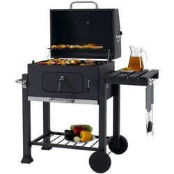 Holzkohlegrill TEPRO "Grillwagen Toronto Click", grau (anthrazit), B:115cm H:107cm T:67cm, Grills, BxTxH: 115x67x107 cm